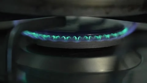 Hob flame Video stock 274275660