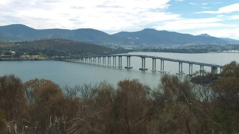 Hobart Australia Bridge Stock Footage 83530772