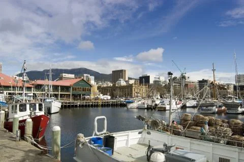 Hobart Constitution Docks Stock Photos