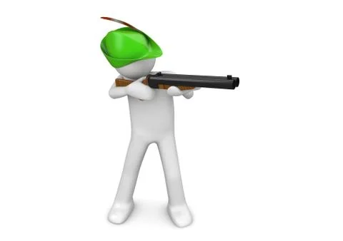 Hobbies collection - aiming hunter Stock-Illustration