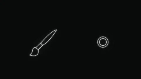 Hobbies Neon Icons Stock After Effects
