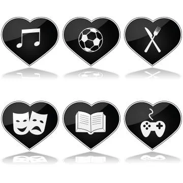 Hobbies set Stock Illustration