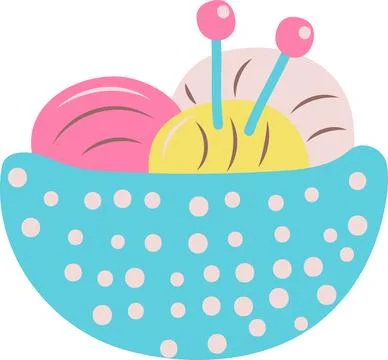 Hobby accessories knitting vector illustration on white background Stock Illustration