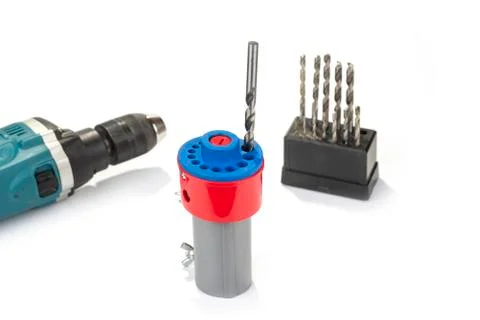 Hobby drill sharpener for home use on a drill machine Stock Photos