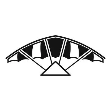Hobby hang glider icon simple vector. Air fly Illustration