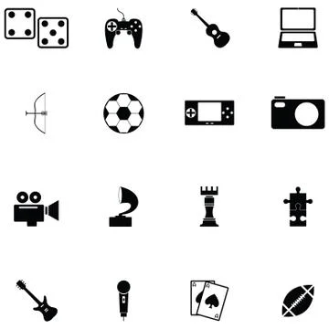 Hobby icon set Stock Illustration