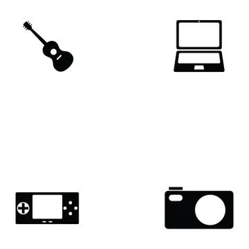 Hobby icon set Stock Illustration