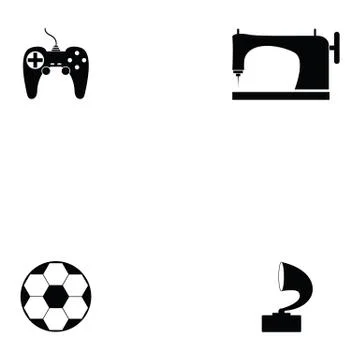 Hobby icon set Stock Illustration