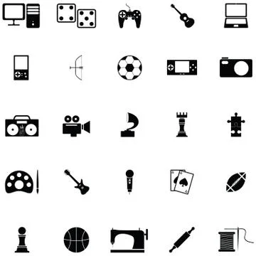 Hobby icon set 库存插图
