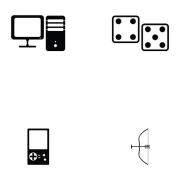 Hobby icon set 库存插图