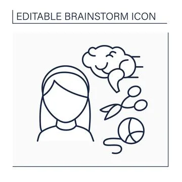 Hobby line icon Stock Illustration