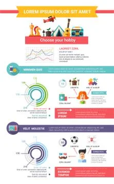 Hobby - modern flat design style template Stock Illustration