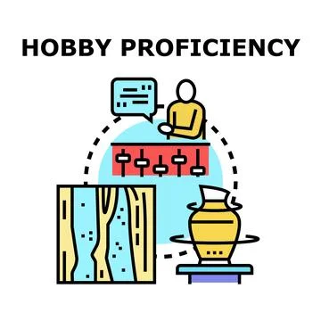Hobby proficiency developing creative skills and expertise 스톡 일러스트