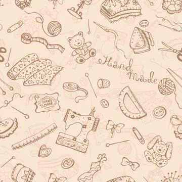 Hobby seamless pattern Stock Illustration
