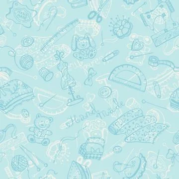 Hobby seamless pattern Illustrazione stock