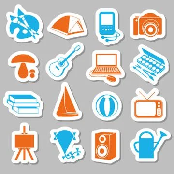 Hobby stickers Stock Illustration
