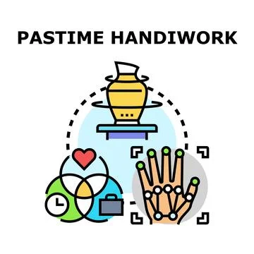 Hobby work creativity leisure time activity icon 스톡 일러스트