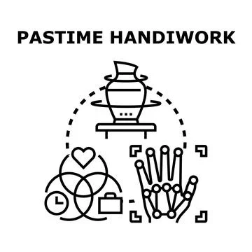 Hobby work creativity leisure time activity icon Stock Illustration