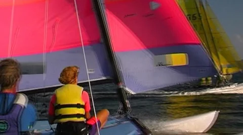 Hobbycat in action Video stock 952649