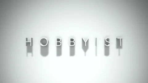 Hobbyist 3D title animation with shadows on a white background 스톡 동영상 259393226