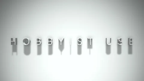 Hobbyist use 3D title animation with shadows on a white background 스톡 동영상 298000075