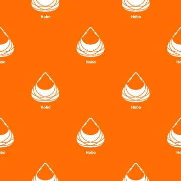 Hobo bag pattern vector orange Illustrazione stock