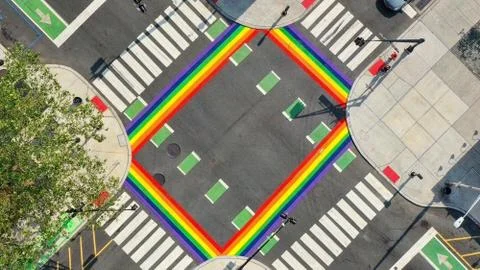 Hoboken Pride Square Stock Photos