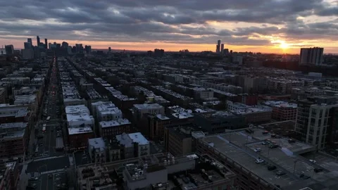 Hoboken Winter Sunset Stock Footage 231262403