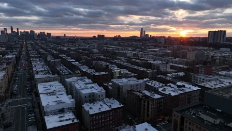 Hoboken Winter Sunset Stock Footage 231262442