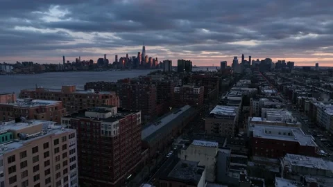 Hoboken Winter Sunset Stock Footage 231262445