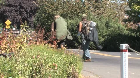 Hobos Walking Stock-Footage 8911343