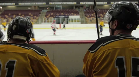 Hockey action from the bench Video stock 46382287