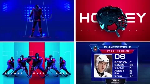 Hockey Broadcast Pack Stock After Effects