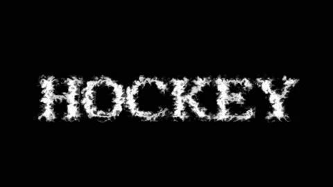 Hockey cloud text effect black isolated background Stock Footage 138722256