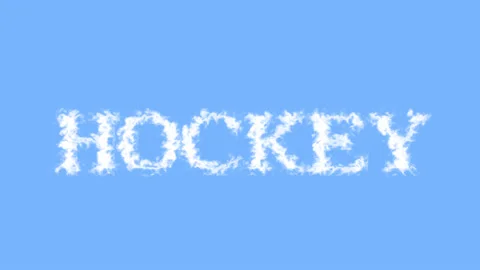 Hockey cloud text effect sky isolated background Stock Footage 138722257