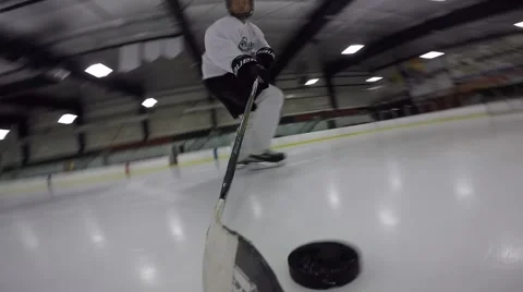 Hockey creative angle on stick Stock Footage 58295714