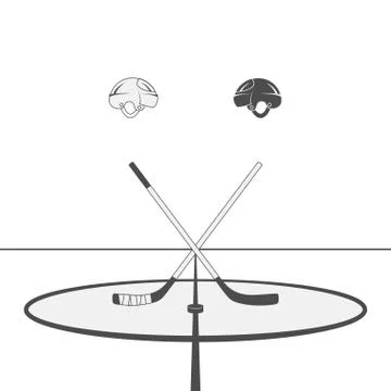 Hockey Design Elements Stock Illustration