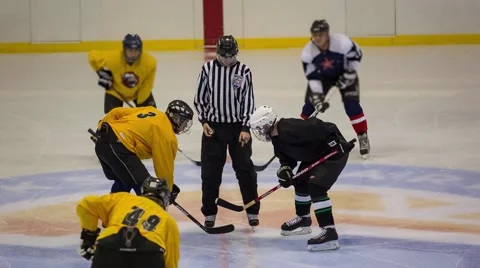 Hockey Face Off Stock Footage 42921806