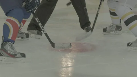 Hockey face-off Stock Footage 91027618