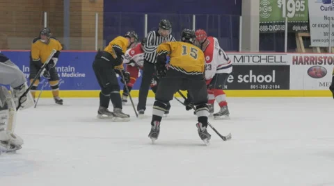 Hockey faceoff Video stock 46359375