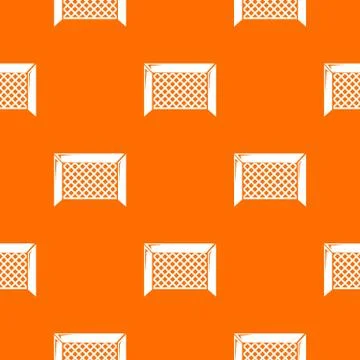Hockey gate pattern vector orange 스톡 일러스트