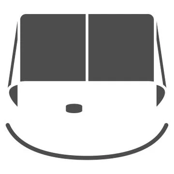 Hockey goal solid icon, Winter sport concept, gates goalie for the game of Illustrazione stock