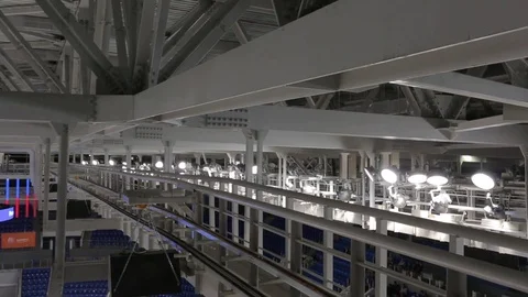 Hockey at the Ice Palace, electronic image, ice rink construction Stock Footage 73042573