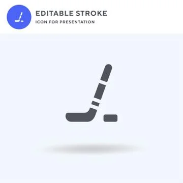 Hockey icon vector, filled flat sign, solid pictogram isolated on white, logo イラスト素材