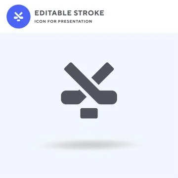Hockey icon vector, filled flat sign, solid pictogram isolated on white, logo イラスト素材