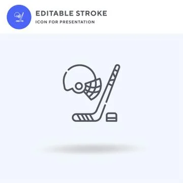 Hockey icon vector, filled flat sign, solid pictogram isolated on white, logo イラスト素材