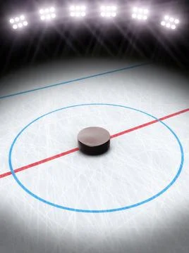 Hockey with lights Stock Illustration