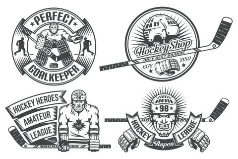 Hockey logo 스톡 일러스트