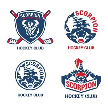 Hockey logo set.  Stock Illustration