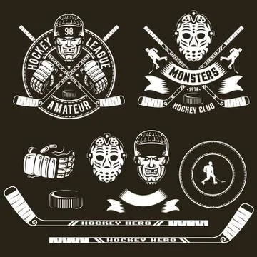 Hockey logos Stock Illustration